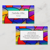 Glas in lood van de kerk visitekaartje (Voorkant / Achterkant)