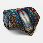 Glas in lood van Maagd Maria in de tuin Stropdas (Opgerold)