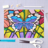  Glas in lood van vlinder Tissuepapier (Craft)