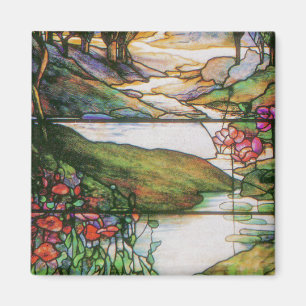 Glas in lood van watertuin Magnet Magneet