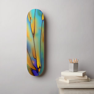 Glas-in-lood Veer AI Abstracte Kunst  Skateboard