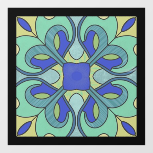 Glas in lood Venster Decal Aqua One (Vel)