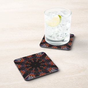 Glas in lood Venster Kaleidoscoop 12 Onderzetter