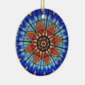 Glas in lood venster keramisch ornament (Rechts)