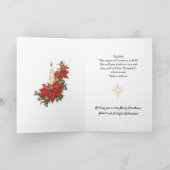 Glas in lood venster Kerstmis Geboorte Feestdagen Kaart (Binnen)