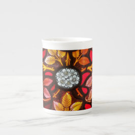 Glas in lood venster No.1 Bone China Mok