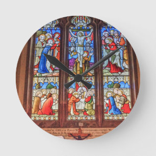 Glas in lood venster ronde klok
