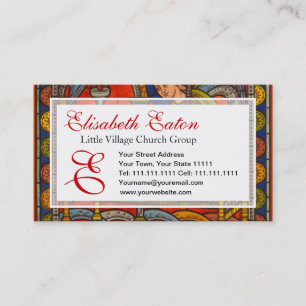 Glas in lood Venster van Chartres Cathedraal Visitekaartje