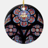 Glas in lood-vensterversiering keramisch ornament (Achterkant)