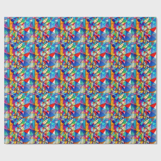 Glas in lood vermengd cadeaupapier (Vlak)