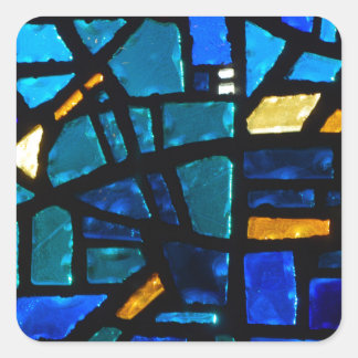 Glas in lood vierkante sticker