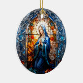 Glas in lood Virgin Mary Keramisch Ornament (Rechts)