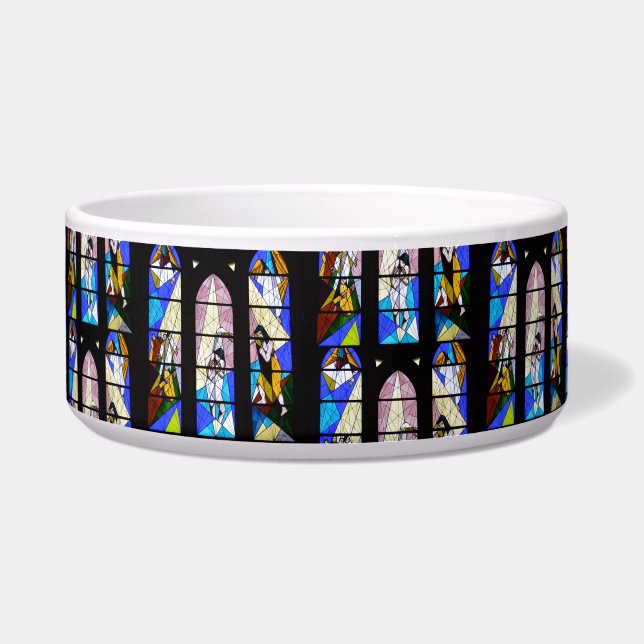 Glas in lood voerbakje (Voorkant)