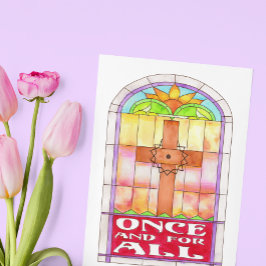 Glas in lood voor eens en voor altijd briefkaart