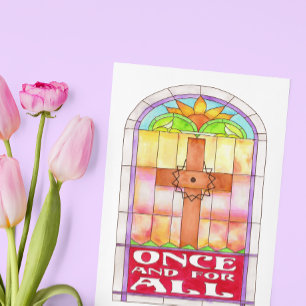 Glas in lood voor eens en voor altijd briefkaart