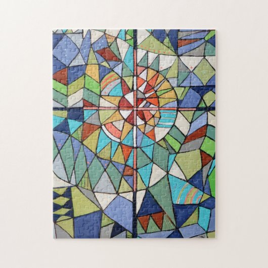 Glas in lood voor meerdere modellen met meerdere k legpuzzel (Verticaal)