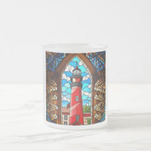 Glas-in-lood vuurtoren