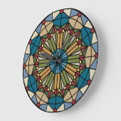 Glas in lood wandklok grote klok (Hoek)