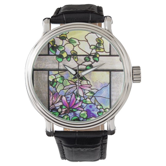 Glas in lood Watch Horloge (Voorkant)