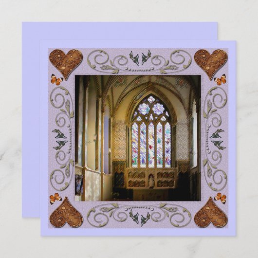 Glas in lood Weddenschap Kaart (Voorkant / Achterkant)