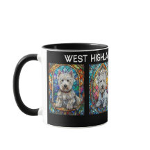 Glas in lood Westies Mok