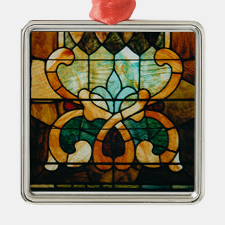 Glas in lood wijn metalen ornament