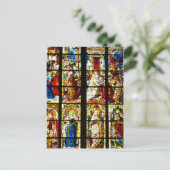 Glas in lood Window in Keulen, Duitsland Briefkaart (Staand voorkant)