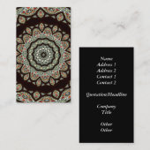 Glas in lood Window Kaleidoscoop 13 Visitekaartje (Voorkant / Achterkant)