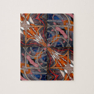 Glas in lood Window Kaleidoscoop 18 Legpuzzel