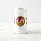 Glas in lood Window Turquoise Hummingbird Bierpul (Center)