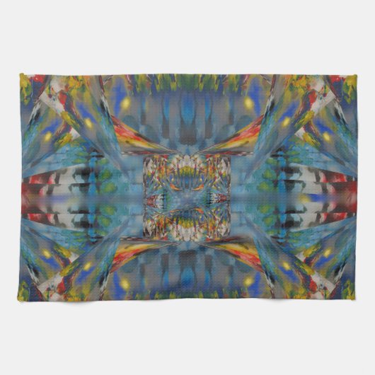 Glas in lood Windows Abstract Theedoek (Horizontaal)