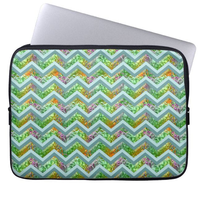 Glas in lood ZigZag Laptop Sleeve (Voorkant)