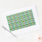 Glas in lood ZigZag Rechthoekige Sticker (Envelop)