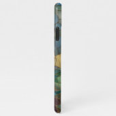 Glas in lood zon, wolken en oceaanontwerp iPhone hoesje (Rechterkant)