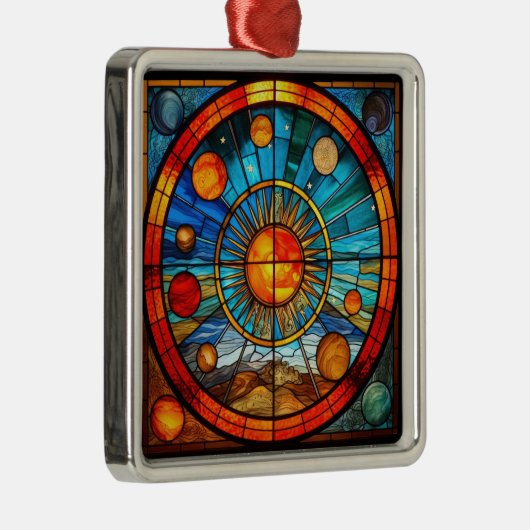 Glas in lood Zonnestelsel Ornament (Rechts)