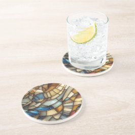 Glas-in-loodgolven Zandsteen Onderzetter