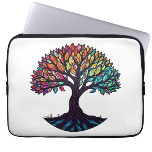 Glas-in-loodkunst, Boom des Levens Glas-in-lood Laptop Sleeve