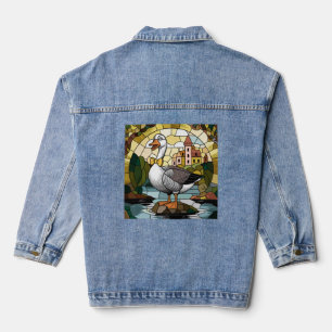 Glas-in-loodkunst, Dwaze Gans Glas-in-lood  Denim Jacket
