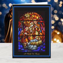 Glas-in-loodraam Kerststal