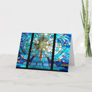 glas-in-loodramen, kruis kaart