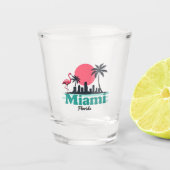 Glas in shot Miami - Sunset Tropical Souvenir (Voorkant)
