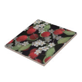 Glas, kersen, rood, 3D Tegeltje (Zijkant)