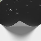 Glas kerstwijn met rode wijn cadeaupapier (Hoek)