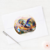 Glas Koi Vis Japans Art Sticker Seal (Envelop)