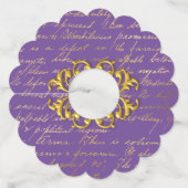 Glas Label met gouden manuscript (Achterkant)