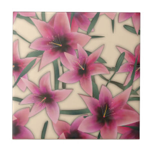 Glas, lelies, tegels tegeltje