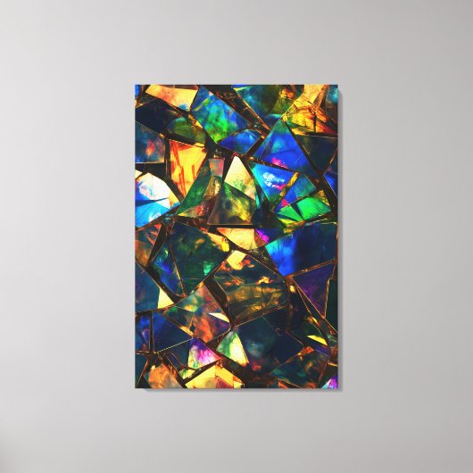 Glas met kleur canvas afdruk (Voorkant)