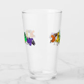 Glas met kleurrijke vogels (Links)
