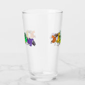 Glas met kleurrijke vogels (Rechts)