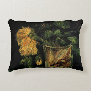 Glas met rozen van Vincent van Gogh Decoratief Kussen